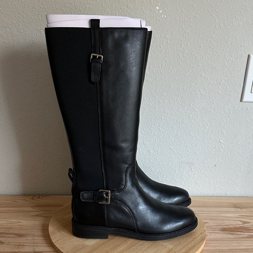 Easy Spirit Womens Jackie Flat Heel Riding Boots